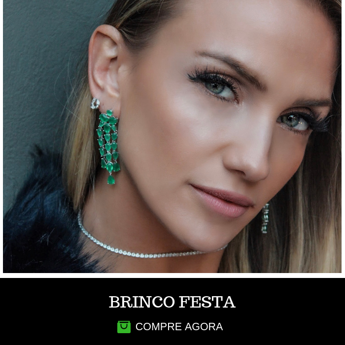Brinco para festa esmeralda