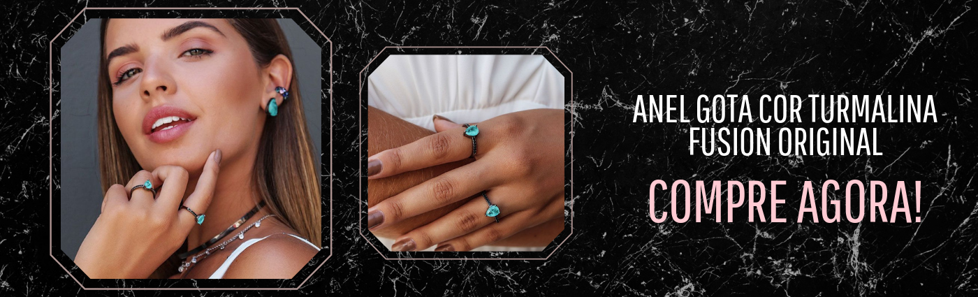 Anel Gota Turmalina
