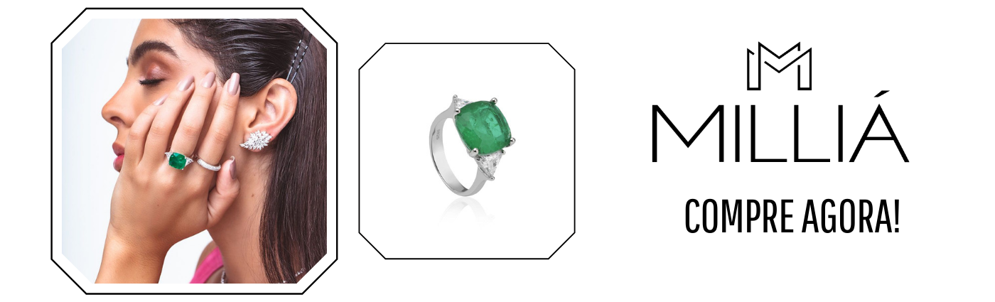 anel esmeralda prata 925