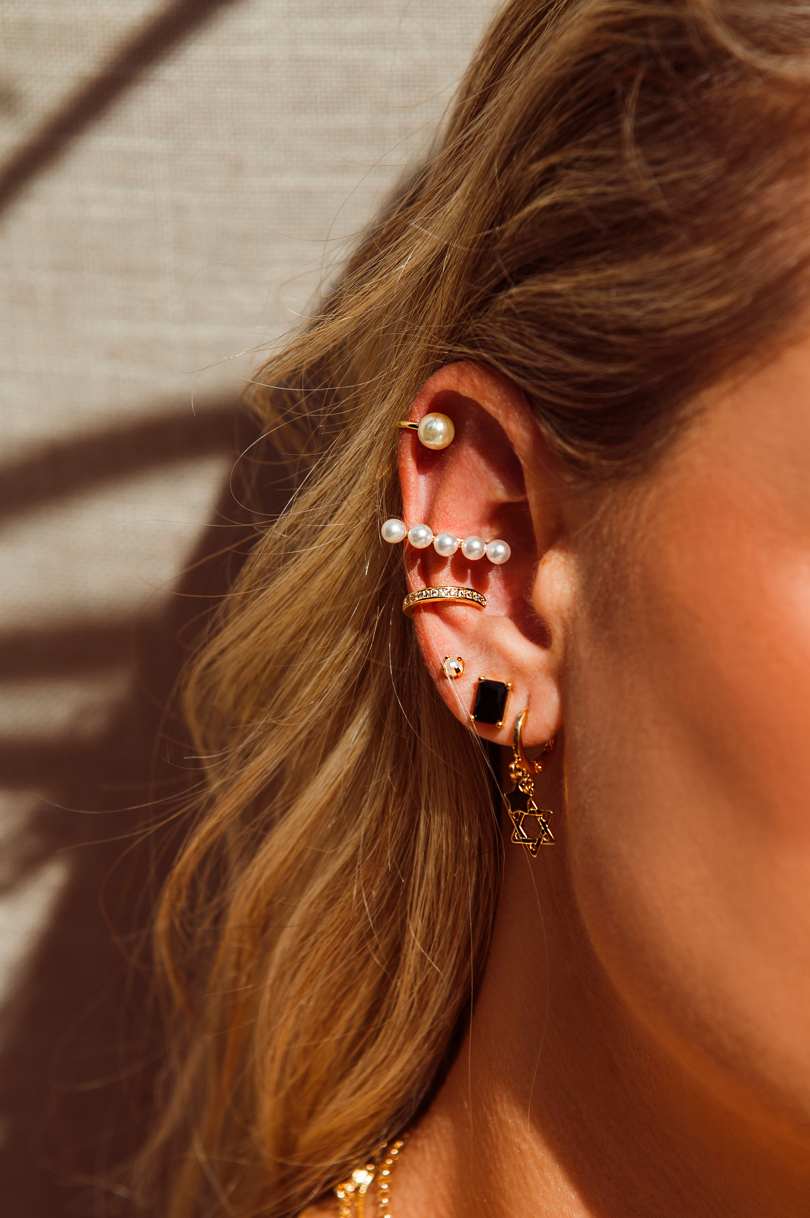 Piercing de pressão de pérolas