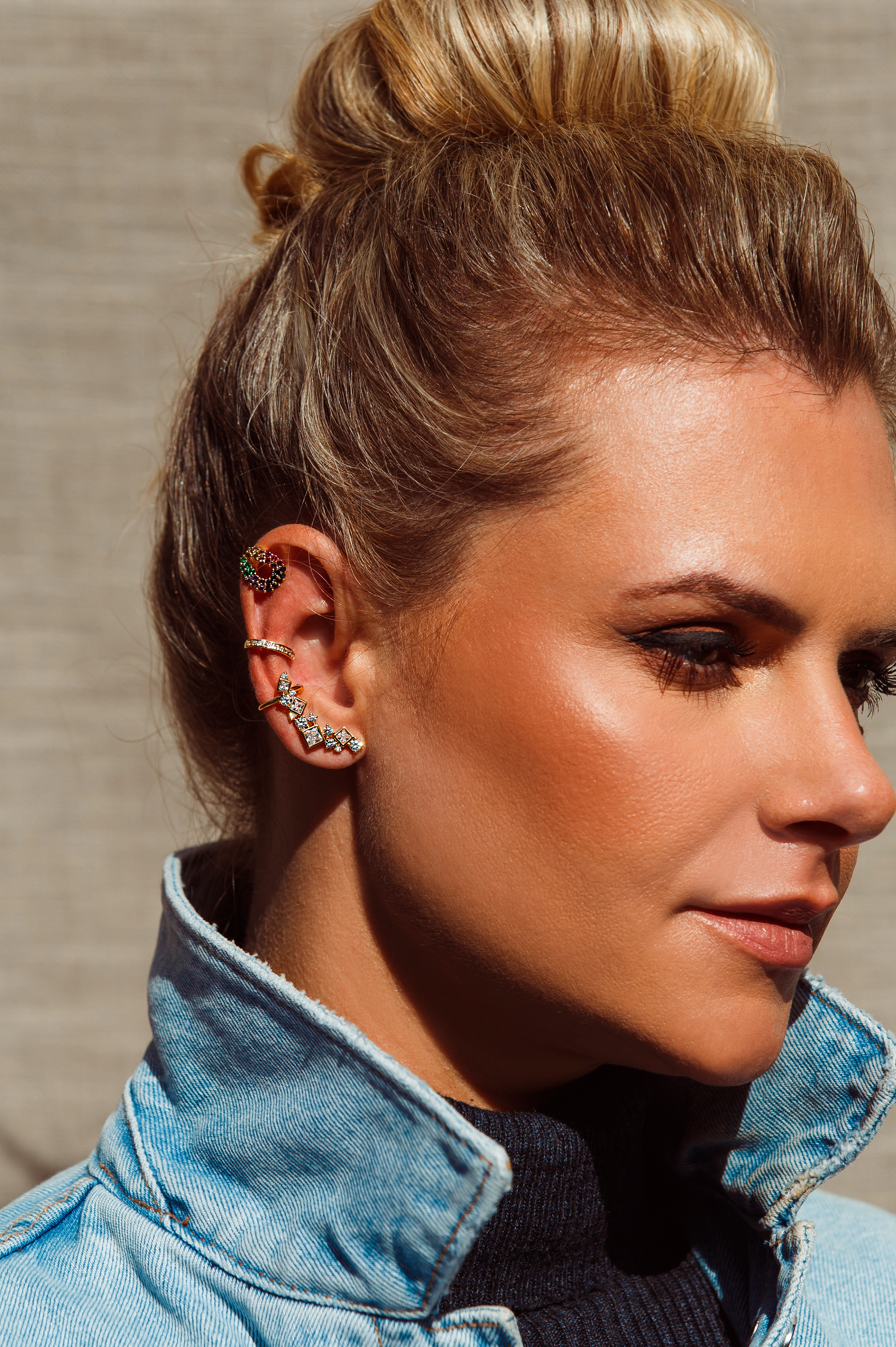 piercing fake + ear cuff