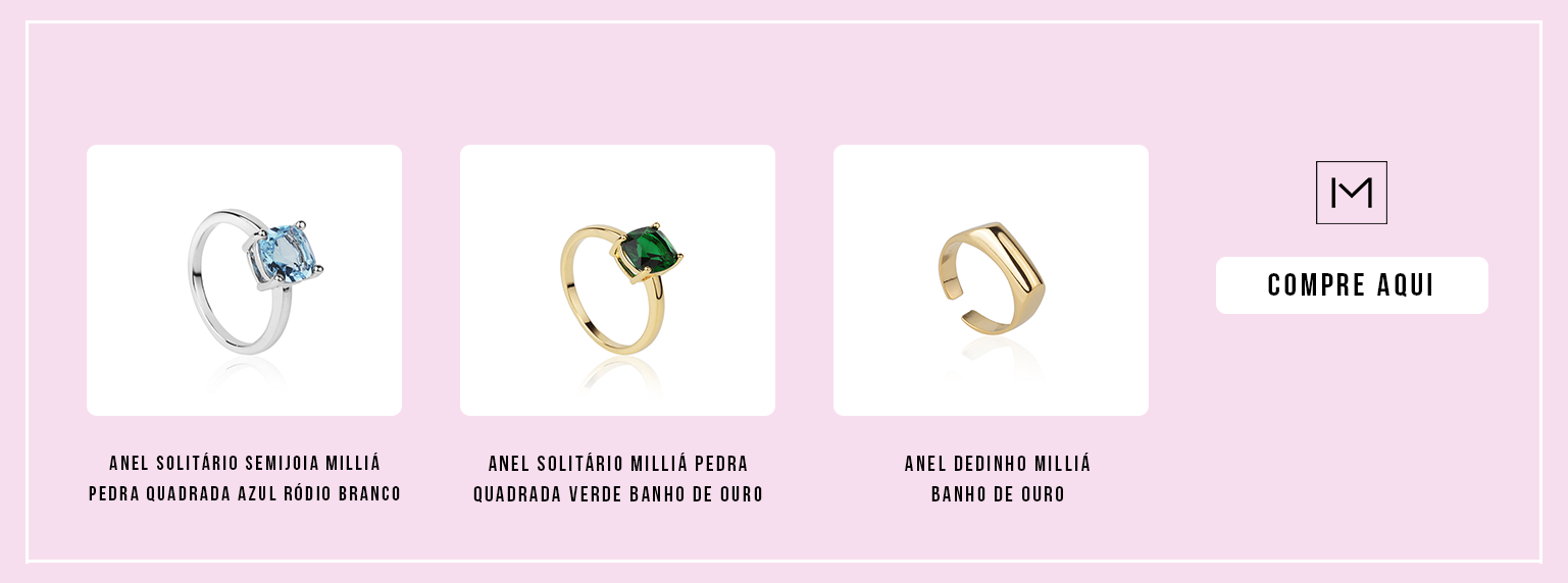 Anel Solitario Millia